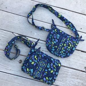 Vera Bradley Blue Flower Print Crossbody Handbags